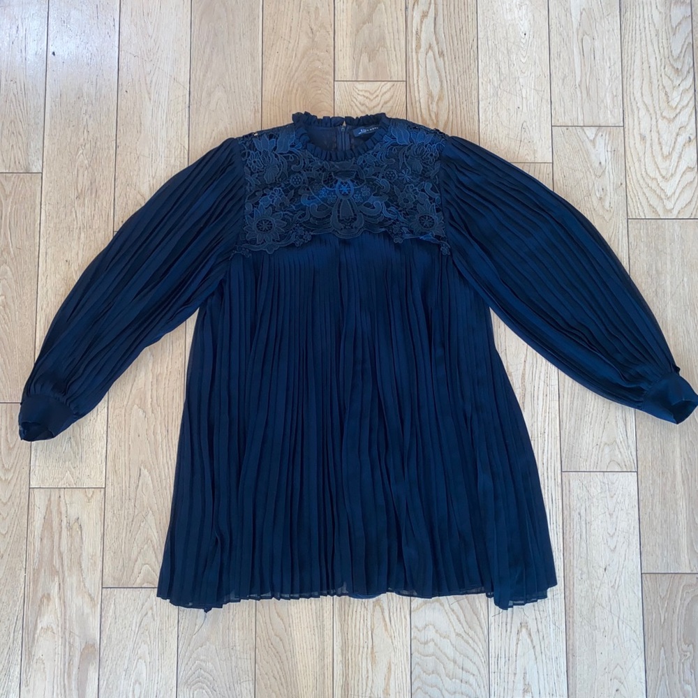 Zara Women’s Black Romper Pleated Dress Size L